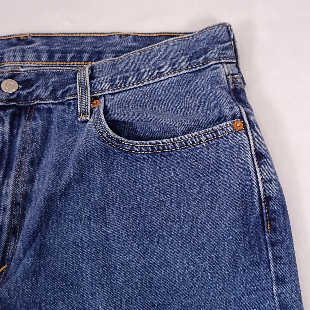 Levis 550 Relaxed Fit Tapered Leg Blue Denim Jeans Mens 38x29 Medium Wash - Picture 13 of 16